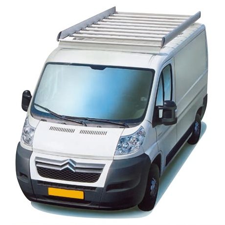 Dachgepäckträger aus Aluminium für Citroen Jumper, Bj. ab 2006, Radstand 3450mm, Flachdach