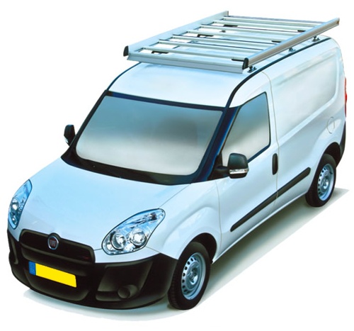 Dachgepäckträger aus Aluminium für Fiat Doblo, Bj. 2010-2022, Radstand 2755mm, Normaldach, mit Heckklappe