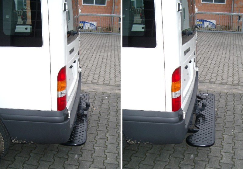 Ausziehbare Hecktrittstufe für Citroen Jumper, Bj. ab 2006, für Fahrzeuge mit Thule-Anhängerkupplung 4819 (ehem. BRINK)