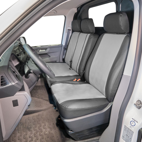 Sitzbezug für Volkswagen T6.1 Transporter & Caravelle, Bj. 2019-2024, aus Kunstleder, Doppelbank 2. Reihe