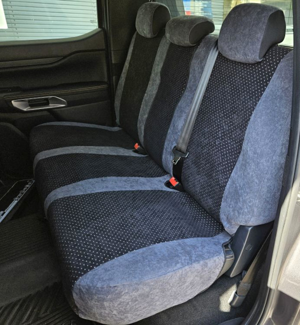Sitzbezug für Ford Ranger LIMITED Doppelkabine, Bj. ab 2023, Alcanta, Dreierbank (2. Sitzeihe)