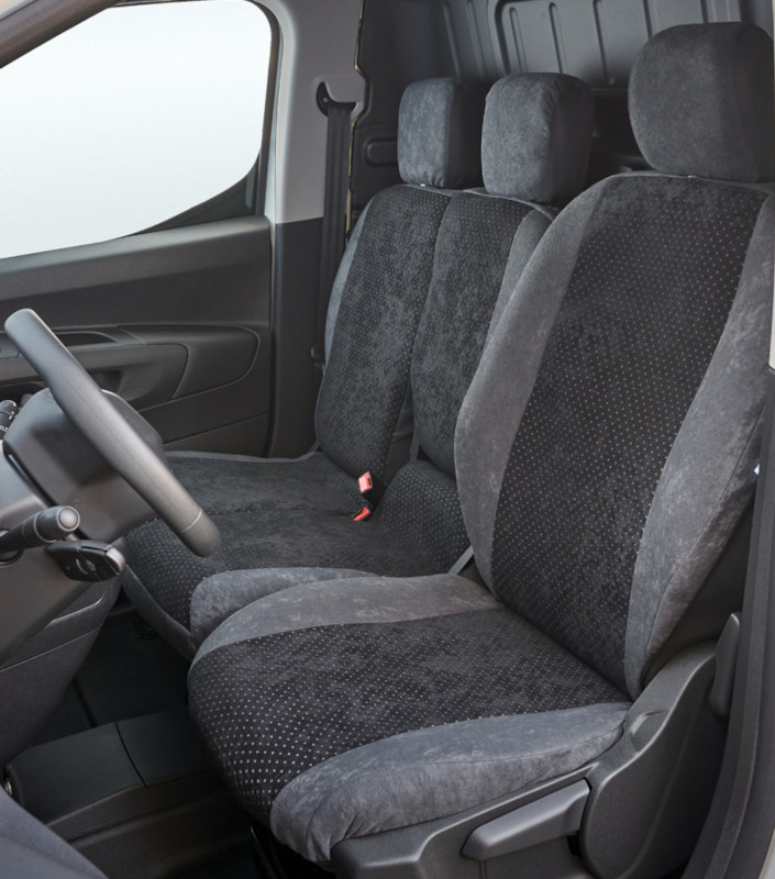 Sitzbezug für Peugeot Partner, Bj. ab 2018, Alcanta, Beifahrer-Doppelbank