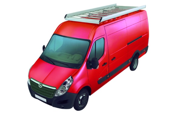 Dachgepäckträger aus Aluminium für Opel Movano, Bj. ab 2010, Radstand 3182mm, Gesamtlänge 5048mm, Frontantrieb, Normaldach, L1/H1, inkl. Befestigungsschienen