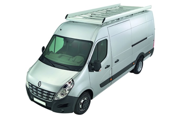 Dachgepäckträger aus Aluminium für Renault Master, Bj. ab 2010, Radstand 3682mm, Gesamtlänge 5548mm, Frontantrieb, Hochdach, L2/H2, inkl. Befestigungsschienen