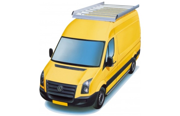 Dachgepäckträger aus Aluminium für Volkswagen Crafter, Bj. 2006-2016, Radstand 3665mm, Normaldach