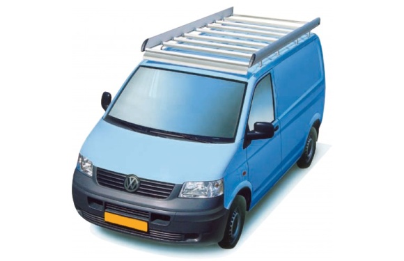 Dachgepäckträger aus Aluminium für Volkswagen T5, Bj. 2003-2015, Radstand 3000mm, Normaldach, mit Heckklappe