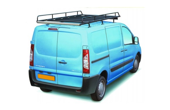 Dachgepäckträger aus Stahl für Citroen Jumpy, Bj. 2007-2016, Radstand 3122mm, Normaldach, mit Hecktüren