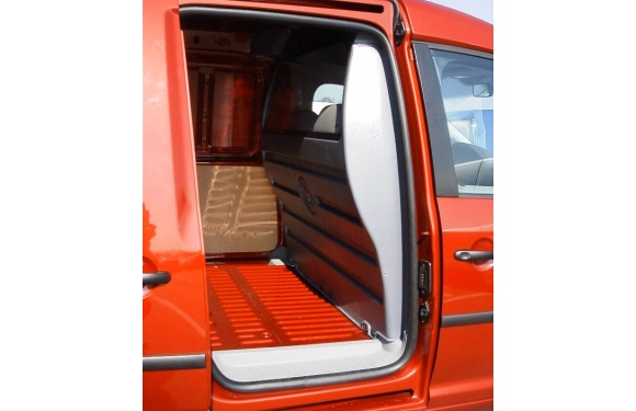 Trennwand mit Fenster für Volkswagen Caddy, Bj. ab 2008, aus ABS-Kunststoff stoffbezogen