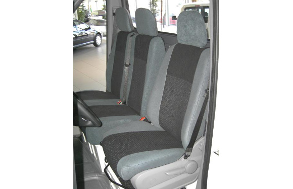 Sitzbezug für Ford Transit, Bj. 2006-2014, Alcanta, Dreierbank klappbar 2. Reihe