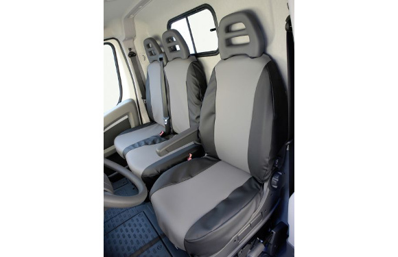 Sitzbezug für Ford Custom, Bj. ab 2012, aus Kunstleder, Einzelsitz (Beifahrersitz) mit Seitenairbag