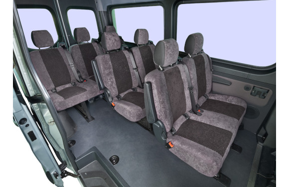 Sitzbezüge für Zweierbank mit klappbaren Lehnen im Mercedes-Benz Sprinter