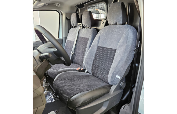 Sitzbezug für Volkswagen Transporter, Bj. ab 2024, Alcanta, Doppelbank vorn ohne Seitenairbag