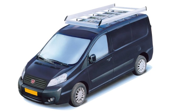 Dachgepäckträger aus Aluminium für Fiat Scudo, Bj. 2007-2016, Radstand 3000mm, Normaldach, mit Hecktüren
