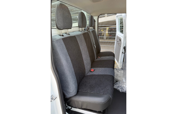 Sitzbezug für Volkswagen Transporter Doppelkabine Pritschenwagen, Bj. ab 2024, Alcanta, Dreierbank 2. Reihe