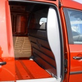 Trennwand mit Fenster für Volkswagen Caddy, Bj. ab 2008, aus ABS-Kunststoff stoffbezogen