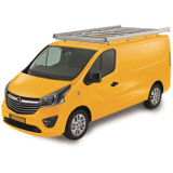 Dachgepäckträger aus Aluminium für Opel Vivaro, Bj. 2014-2019, Radstand 3098mm, Normaldach, L1/H1, mit Hecktüren