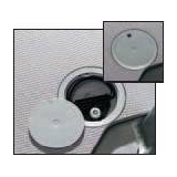 Zurrmulden (rund) zur Fußbodenmontage, mit Klettband, für Mercedes-Benz Vito, Bj. ab 2014, 4er Pack