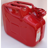 Benzinkanister, 10 Liter, Metall, feuerrot