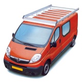 Dachgepäckträger aus Aluminium für Opel Vivaro, Bj. 2001-2014, Radstand 3098mm, Normaldach, L1/H1, mit Hecktüren