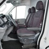 VW Crafter Maß Sitzbezüge Rücksitzbezug 3er Bank 2. Reihe:  GTI/beige/schwarz